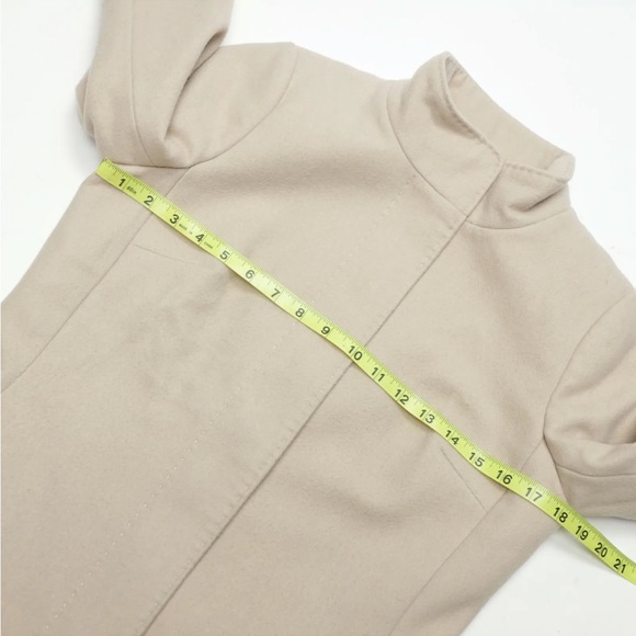 Banana Republic Womens Sz S Beige Wool Blend Coat Jacket Single Vent - Picture 4 of 9